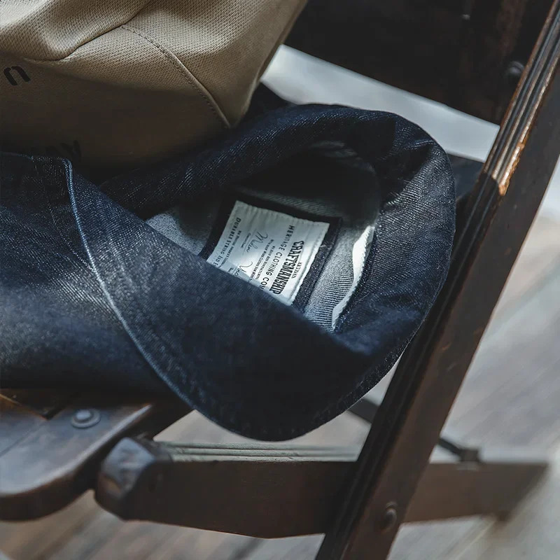 Maden Lapel Jeans Jacket 135 Oz Multi Pockets Coat Mens Vintage Deck Workwear Denim Shirts Quality Fashion Clothes For Male 251017