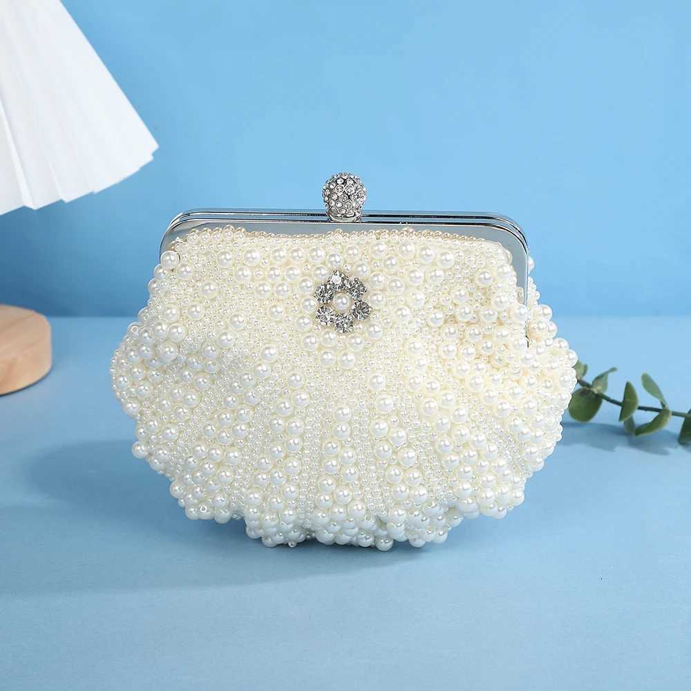 Elegant Diamond Inlaid Pearl Shoulder Handbag for Women Ideal Evening Bag with Embellishments for Party And Evening Dress H2510271