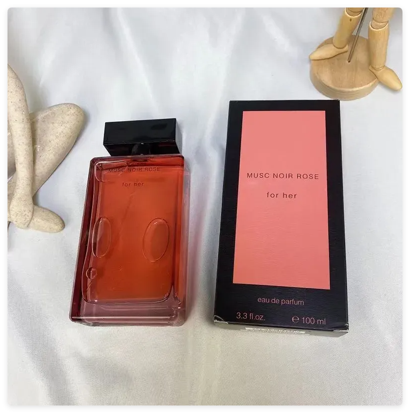 New For Her Perfume 100ml Musc Noir Rose Perfumes Women Fragrance 3.3fl.oz Eau De Parfum Long Lasting Good Smell EDP Floral Woman Cologne Spray Body M