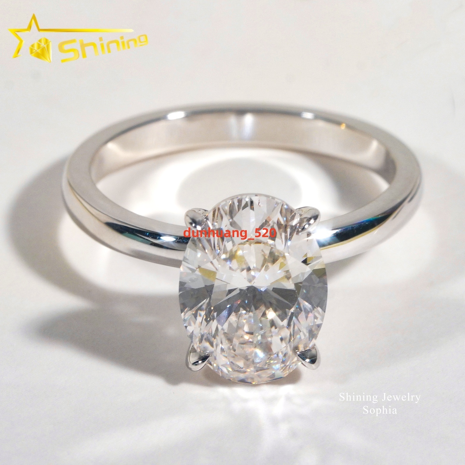 IGI Certificate 4 Prong Set Solitaire Design 18K Real Solid Gold 304carat Lab Grown Diamond Rings Women Engagement Ring