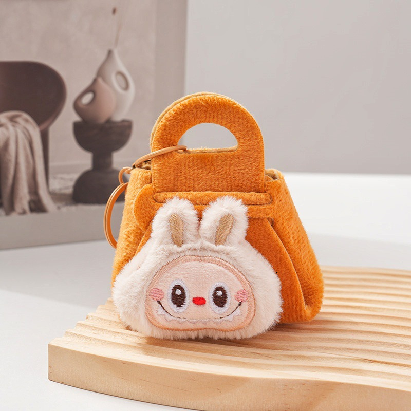 Little sheep plush coin purse, cartoon keychain, pendant bag, new style claw machine doll storage bag ddmytues