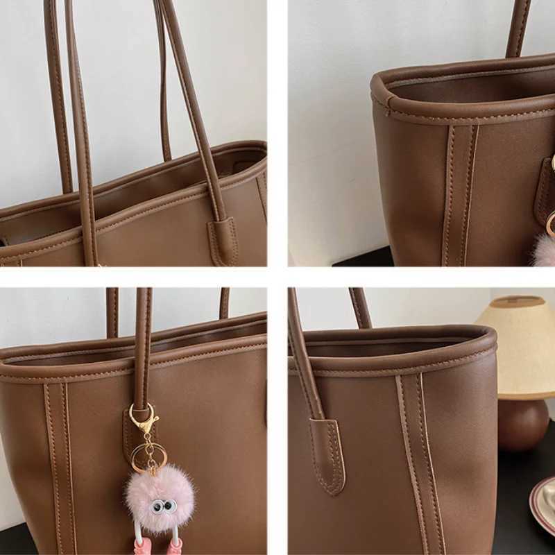 AW25 Campaign Tote Bag Leather Womens Bag Large Shoulder Bag Female Simple Underarm Pouch Commuting HandbagW251028