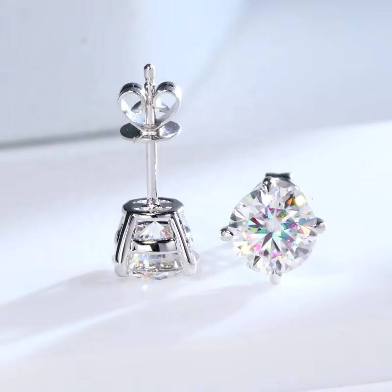 14Kt White Gold Lab Grown Diamond Earrings Studs with IGI Certificate1ctw Lab Diamond Earrings for Wedding Engagement