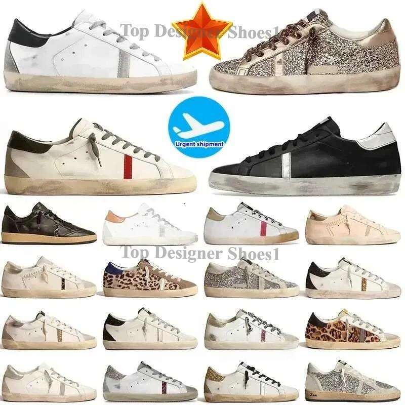 2025 Designer Old Shoe Loafers Sneakers Super-star S Shoes Leather Italy Dirty Brand Women Men Ball Casual Star Trainers Top One 35-46