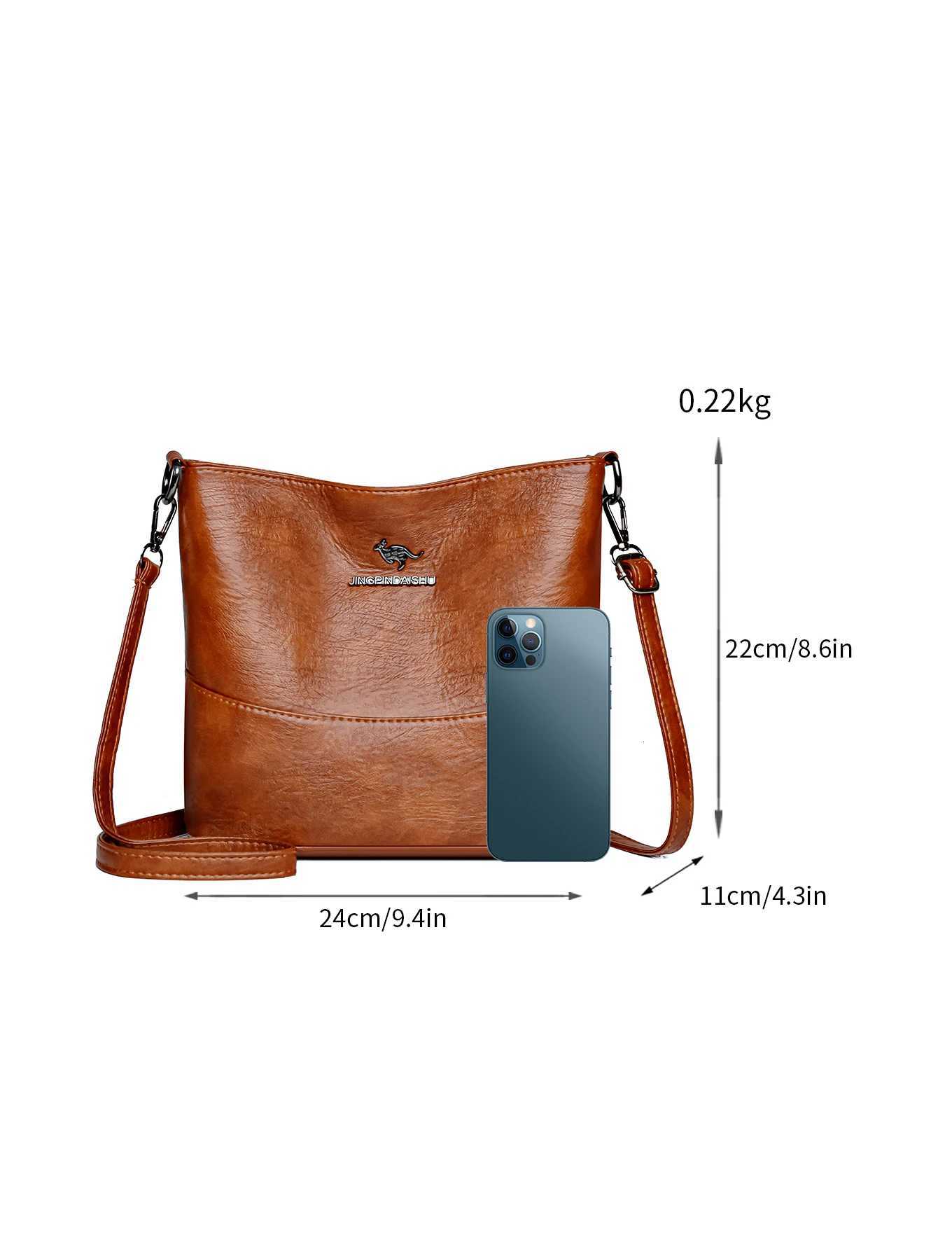 Spacious Chic Crossbody Bag for Women Soft Faux Leather Shoulder Purse with Adjustable Strap Zip Closure Multiple PocketsW251028