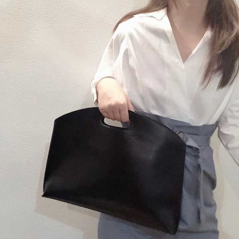 Womens Handbag New Largecapacity File Bag Fashionable Versatile Commuter Bag Leather Briefcase Envelope Clutch BagW251028