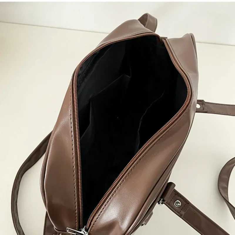 Japanese Preppy Style Shoulder Bag Women PU Leather JK Uniform Bag Girls Handbags Pure Color Crossbody Bags Itabag Tote BolsoW251028