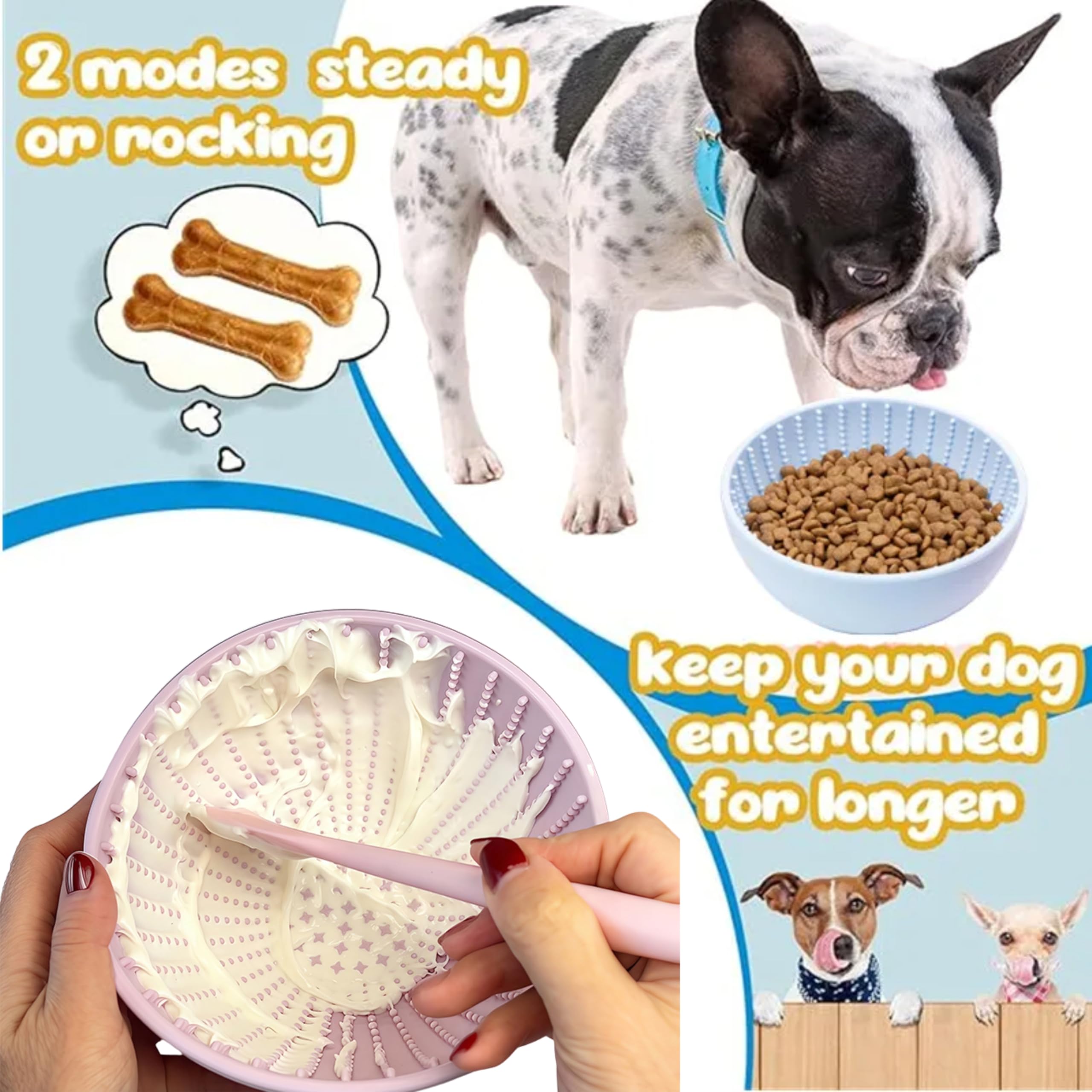 New color environmentally friendly silicone dog licking pad bowl, pet slow feeder, water bowl
