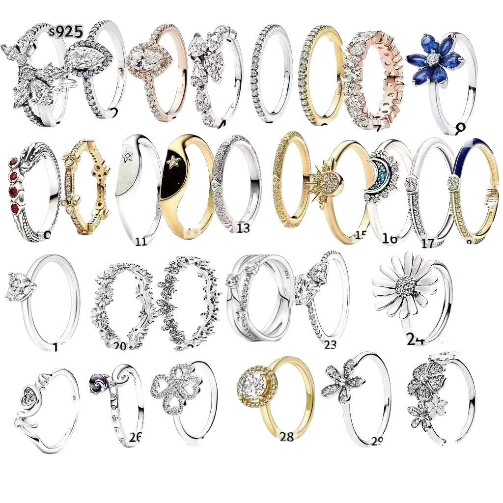 Ring designer ring 925 silver flower heart diamond ring, sun and moon ring, ladies' Valentine's Day birthday gift