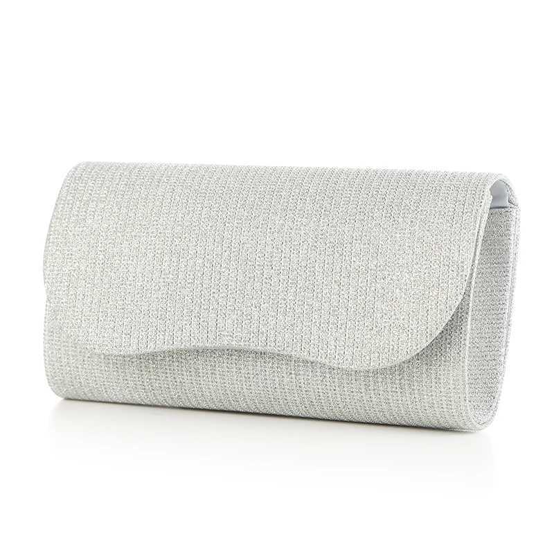 Textured Wavy Frame Clutch Handbag One Shoulder Slung Manual Hot Drilling Process Evening Bag H2510271