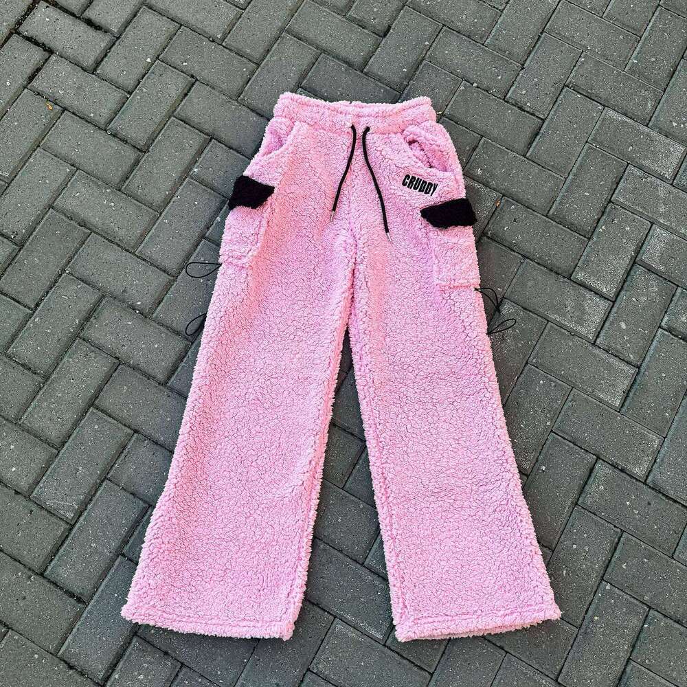 Y2K American Street Style Winter Unisex Loose Fleece Warm Set