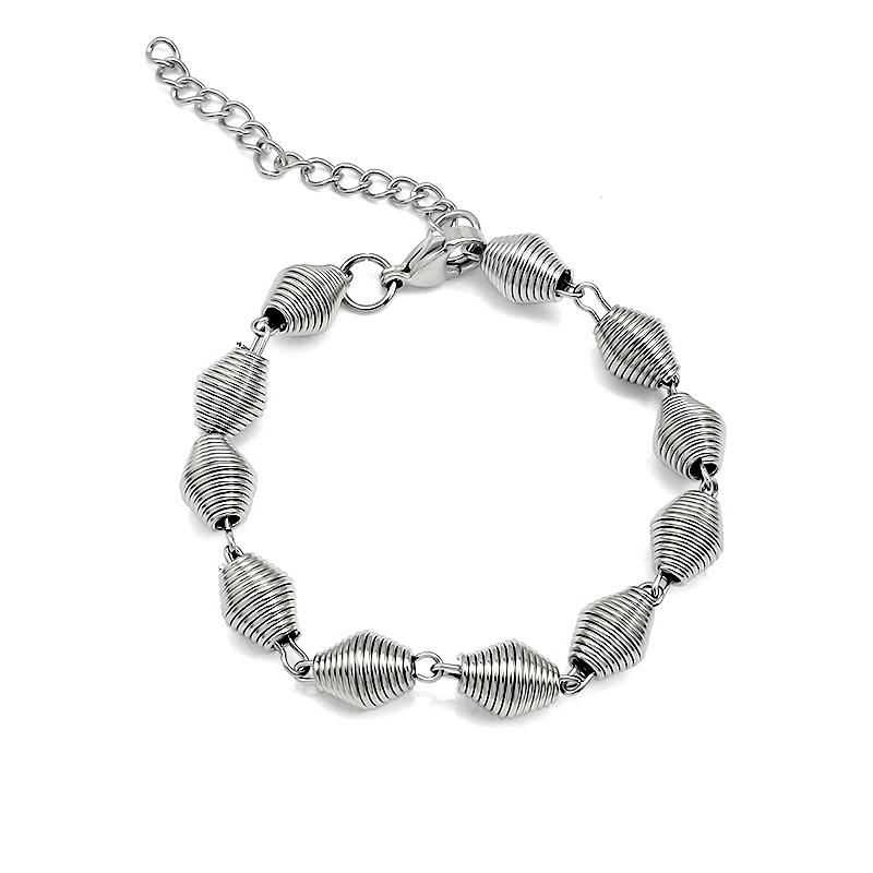 High Quality Stainless Steel Bracelet Jewelry Gold Threaded Chain 18k Gold Plated Adjustable Men Women Buckle Bracelet