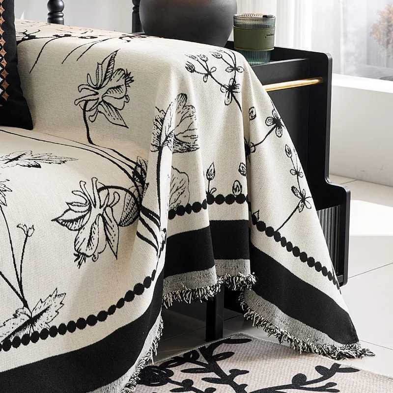 Bohemia Sofa Blanket Chenille Fabric Sofa Covers Four Seasons Universal Tassel Throw Blankets Anticat Scratch Towel Protector C251028