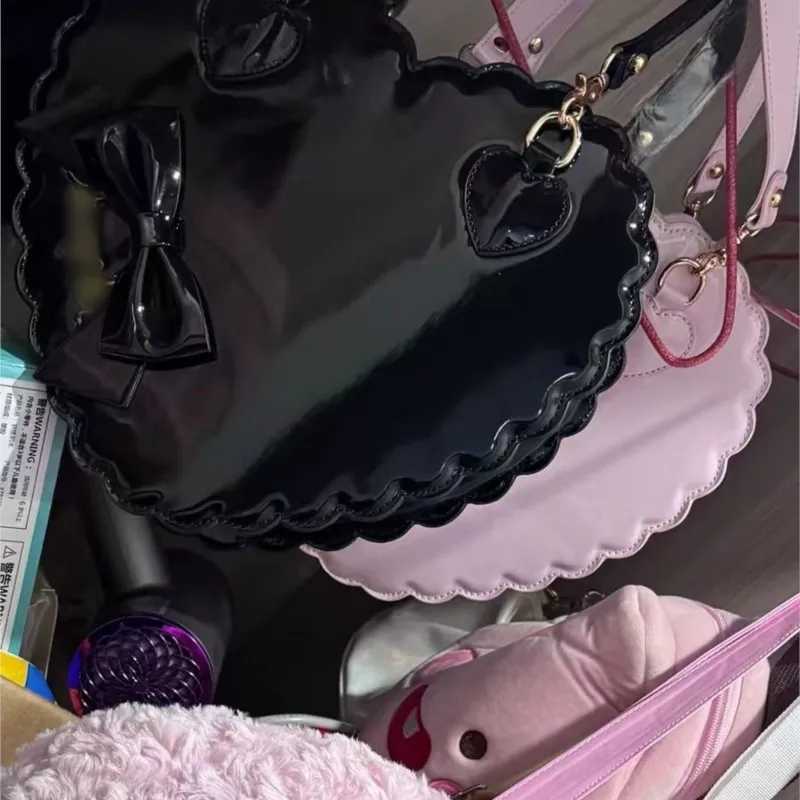 JIAERDI Lolita Heart Pink Handbag Women New Sweet Cute Bow Leather Crossbody Bags Ladies Japanese Kawaii Shoulder Bags AestheticT251028