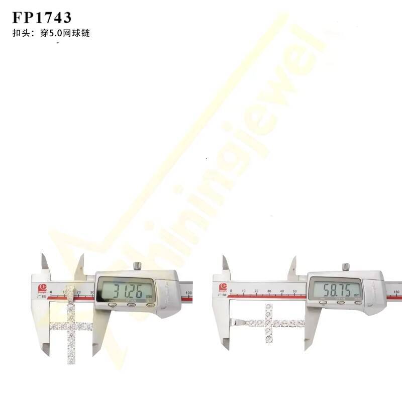 USA Warehouse Affordable Big Diamond 6mm Moissanite Cross Pendant Collection Hip Hop Iced Out Pendant Religious Jewelry