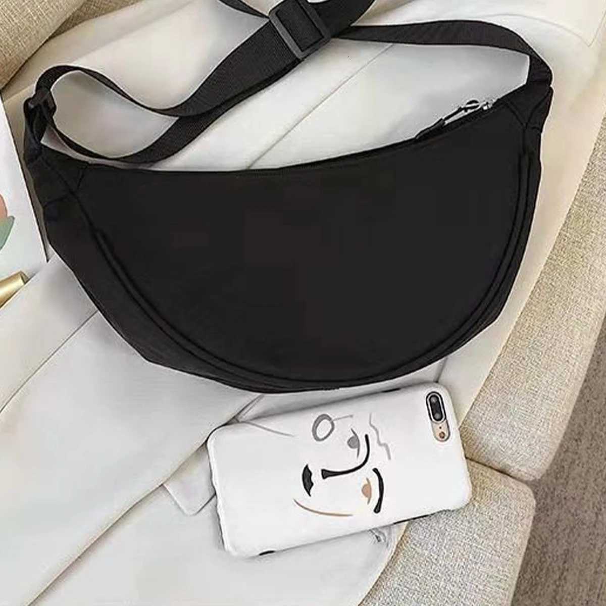 1 Pc Womens Minimalist Nylon Crossbody Bag Adjustable Strap Zipper Hobo Bag Lightweight Portable Purse For Daily UseTravelW251028