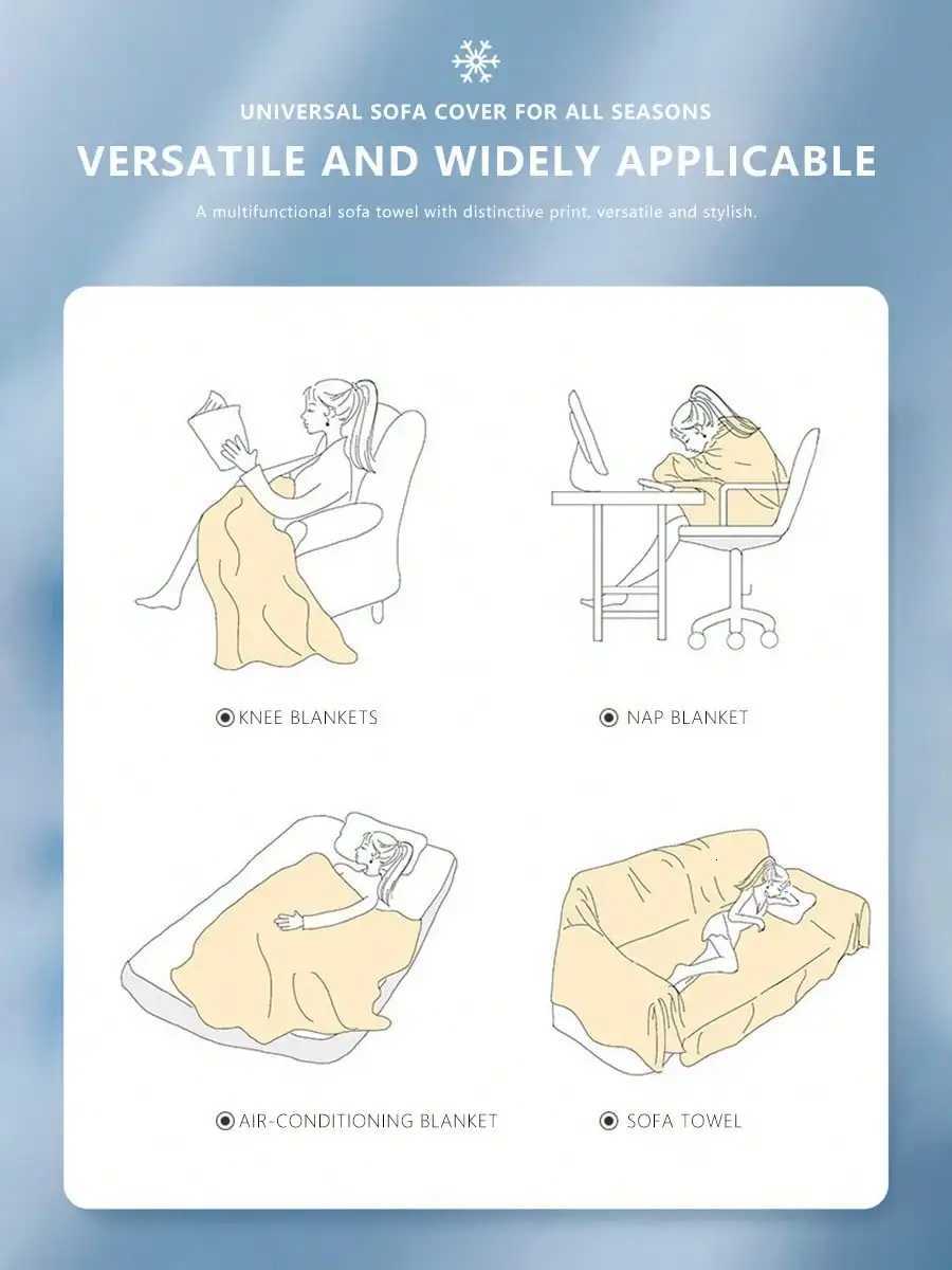 Couch Cover Modern Plaid Slipcover Living Room Furniture Protector Sofa Cover Towel for Christmas Decorate Sofa Sitting Cushion C251028