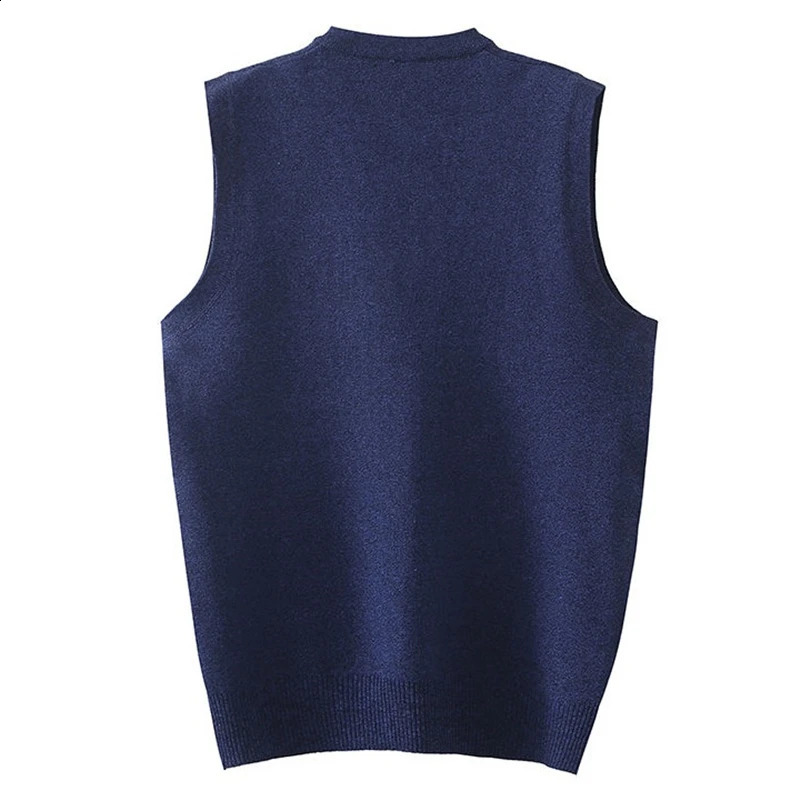 Mens Vest Knit Sweater Waistcoat Thin Spring and Autumn Casual Clothes Vneck Sleeveless 251016
