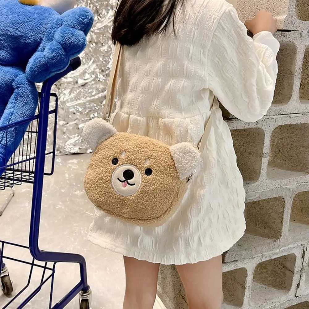 Japanese Style Kawaii Bag Women Cartoon CatDogSheep Plush Shoulder Bag Crossbody Bag Small Phone Purse Bolsa FemininaW251028