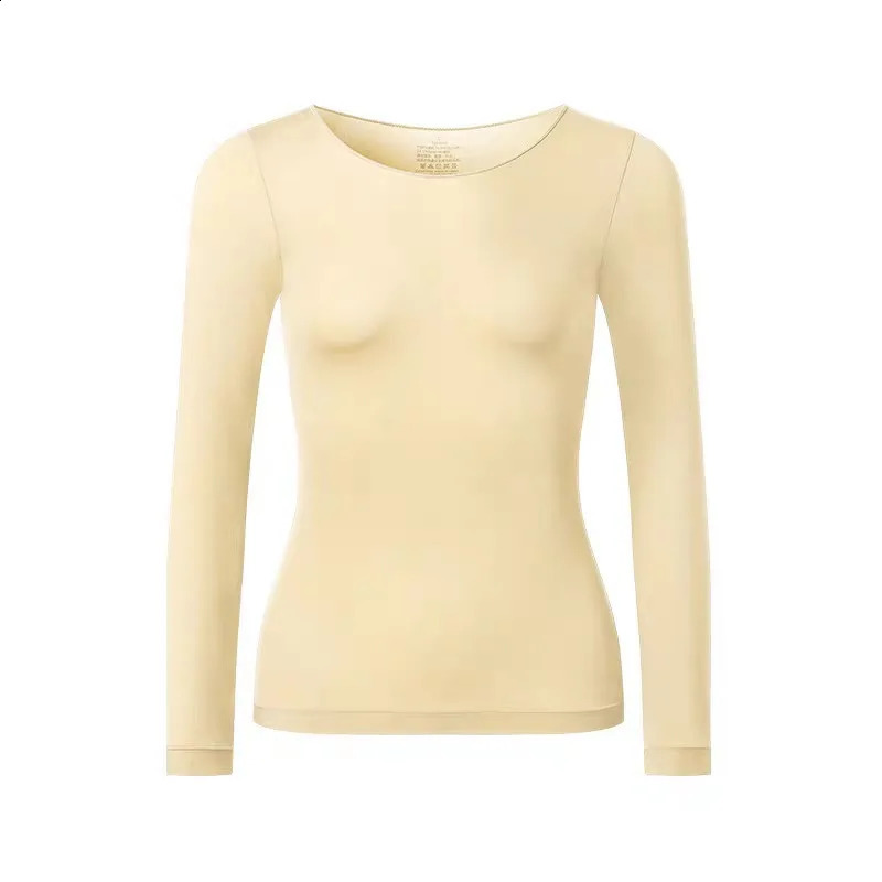 Winter Autumn Women Thermal Underwear Long Sleeves Bottoming Shirt Pullover Elastic Casual Solid Ladies Basic Thermal Tops 2025 251027