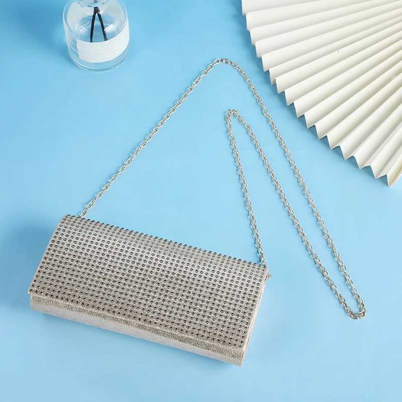 Bright Diamond Clutch Bag Dinner Party Chain Shoulder Socialite Evening Outing Mobile Phone Storage for Women H251027