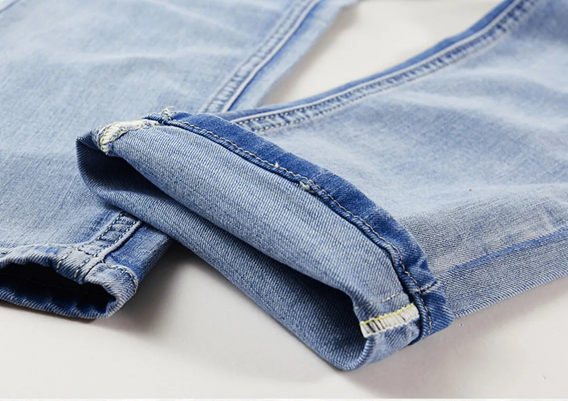 Spring Autumn Denim Suit Mens Slim Microstretch Twopiece Spring and Autumn Jacket Jeans 251024