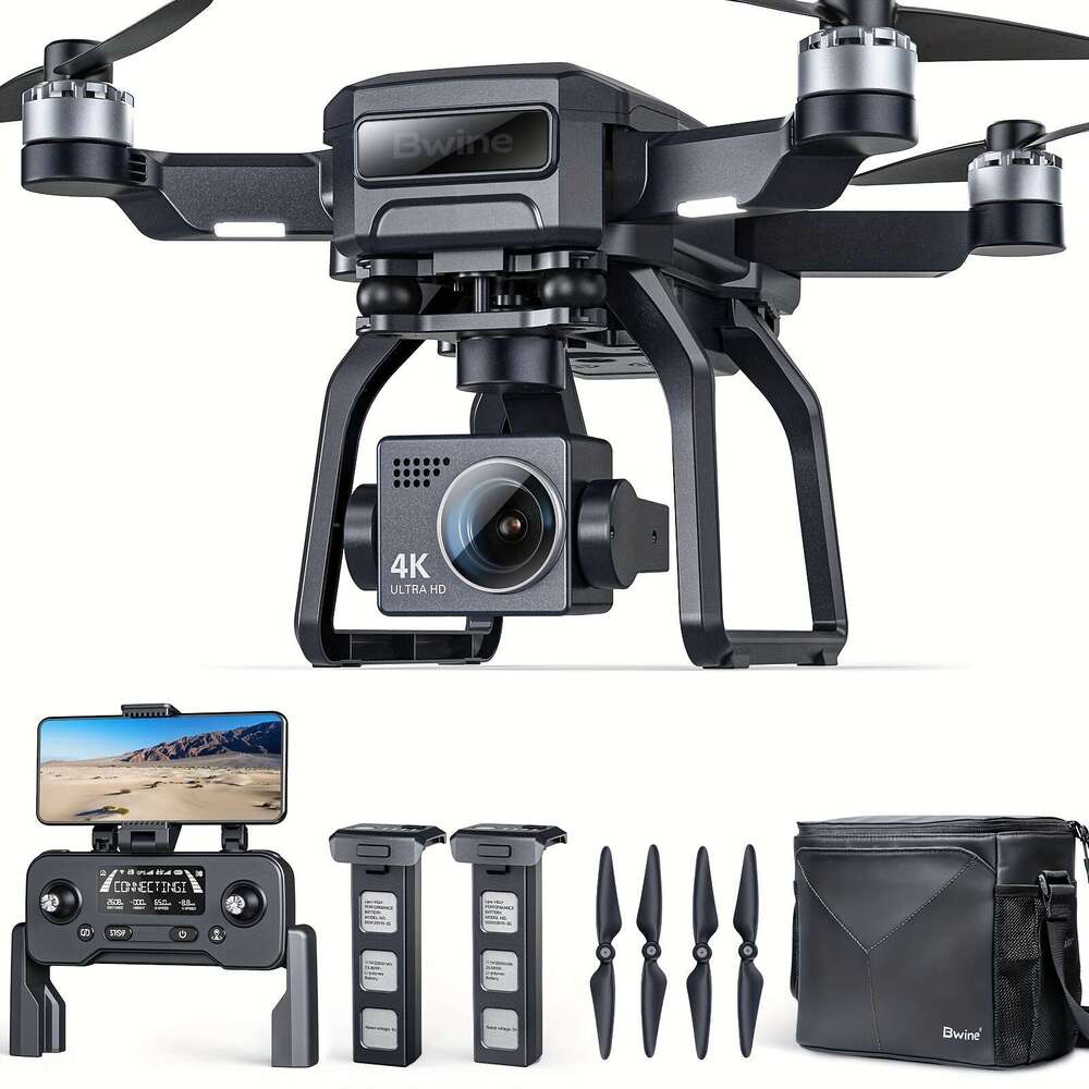 Bwine F7gb2 Drone 4K Professional, Three-Axis Gimbal, Six-Level Wind Resistance, 50 Minutes Flight Time, 9800Ft Transmission, GPS Tracking, Flying Aro