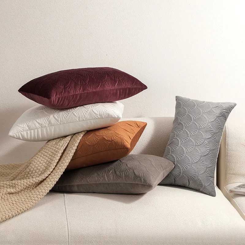 Pillow Case Solid Color Retro Quilted Cushion Cover Dutch Velvet Light Luxury case Modern Decorative Design s for Sofa 2025 C251028