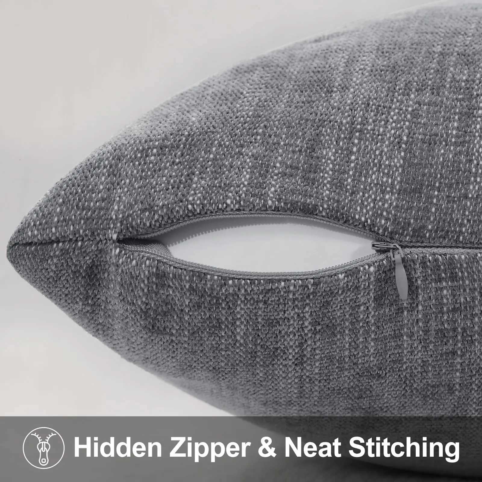 Pillow Case Homaxy Chenille Cushion Cover 45x45cm Throw Cover Soft Luxury case For Sofa Living Room Decorative case 40x40 C251028