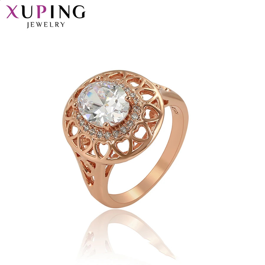 Xuping Big Engagement Ring for Women Jewelry Wedding Arrival Rose Gold Color Plated Gifts Wholesale 16107 251023