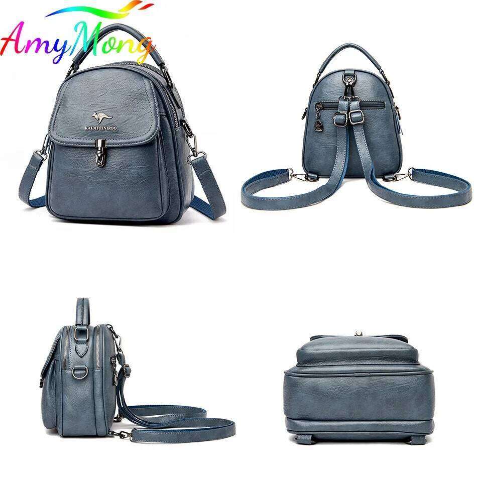 Designer Bags Women Fashion Backpack Purses Design Multifunction Travel For Female Ladies Soft PU Leather Hand And Shoulder Bag Hot Selling