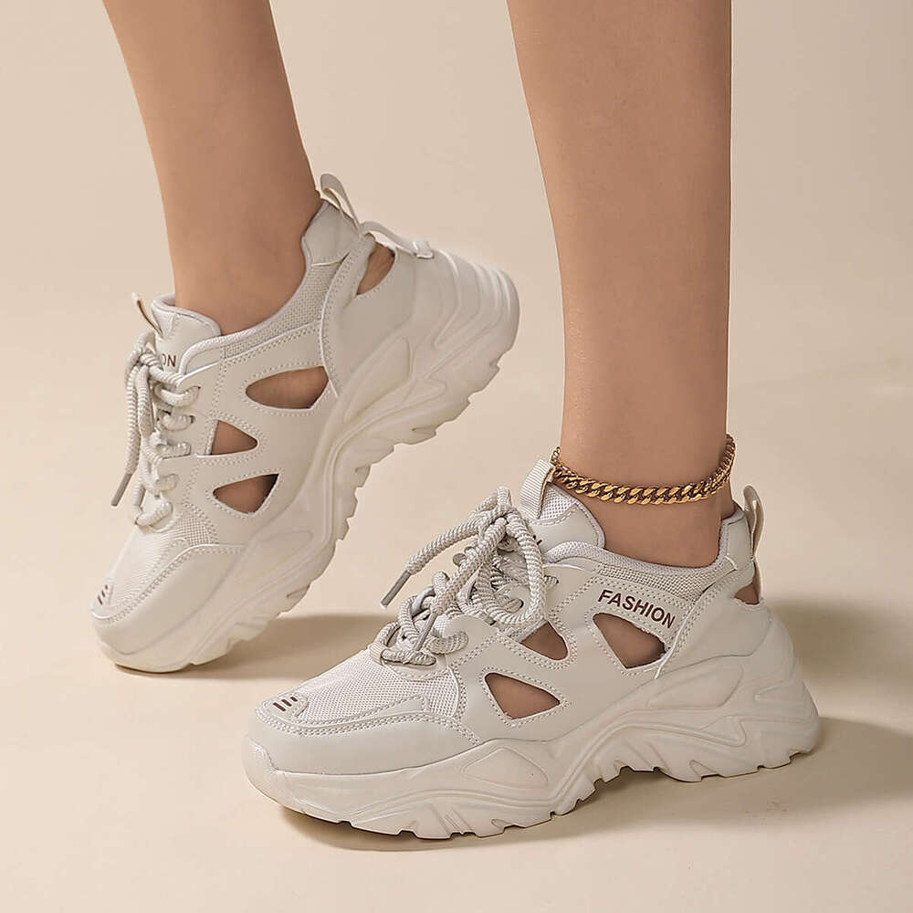 35-42 Women's 2025 Trendy Designer Sneakers - Lightweight Non-Slip Running Shoes, Versatile Casual Style for Large Size & Daily Matching