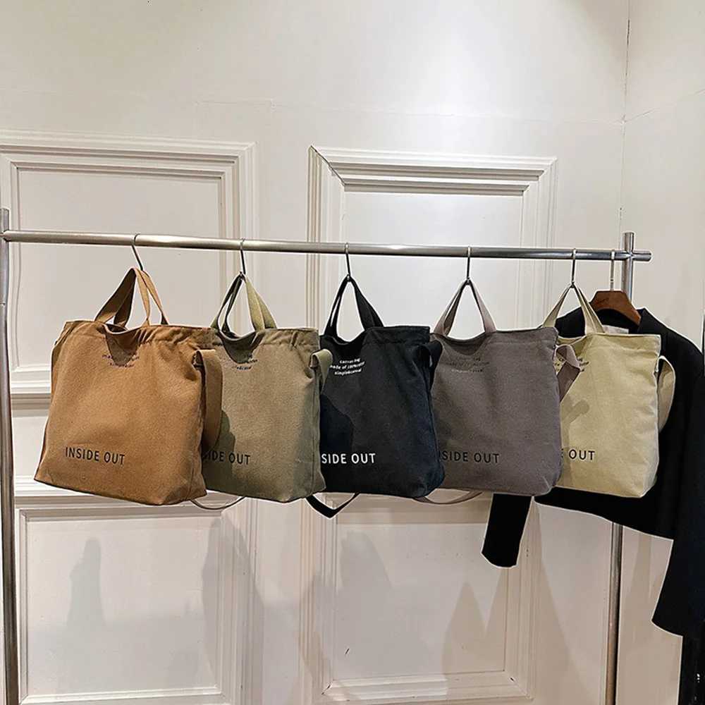 Large Capacity Commuter Canvas Bag Casual Shoulder Work Bag Crossbody Tote Bag Messenger Bag Laptop Bag with Adjustable StrapW251028