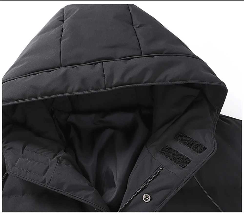 Mens coldproof and windproof thick jacket with hood warm casual 8XL large size outdoor winter 251027