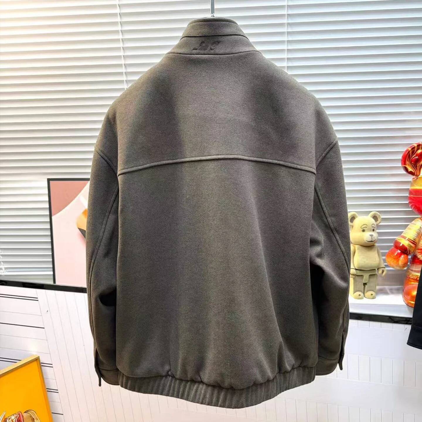 LP 25Aw Embroidered Silk-Blend Stand-Up Collar Men's Casual Jacket