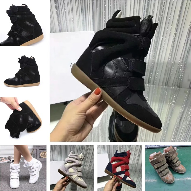 Sac luxe femme 10a Designer balskee sneaker Womens Ankle boot isabelle Bekett suede leather Casual Platform shoe High Top Blue pink Run marrantshoes