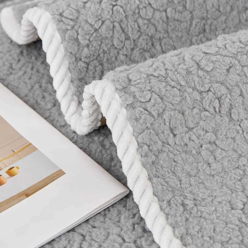 Wool Sofa Cover Cloth Universal Living Room Sofa Towel Plush NonSlip Sofa Cover Thickened Warm Towel Breathable Cushions C251028