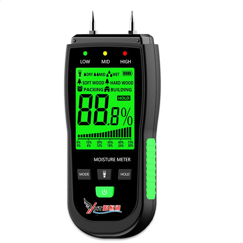 PROSTER Pinless Handheld Moisture Meter Mold Detector Wood Moisturer Meter For Indoor Outdoor Walls Firewood Concrete Tool Kit 240528