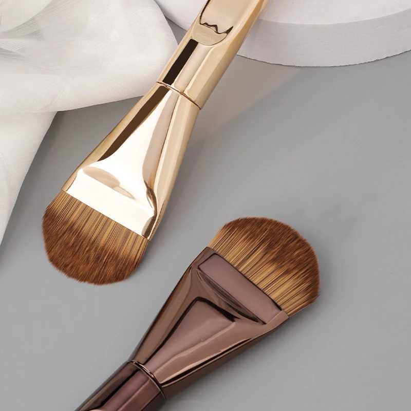 Tongueshaped Foundation Brush with Specialshaped Fan Design for Seamless Base Makeup Flathead Style Beauty Tool J251117