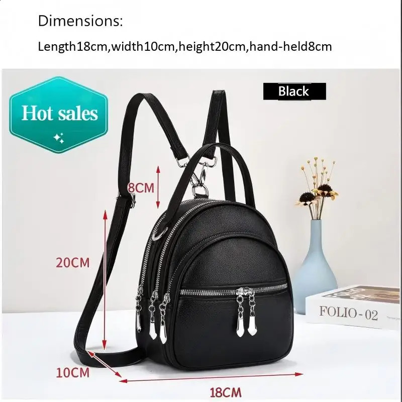 A highquality multifunctional small backpack for ladies a new mini handbag in solid color with a casual school style 251028