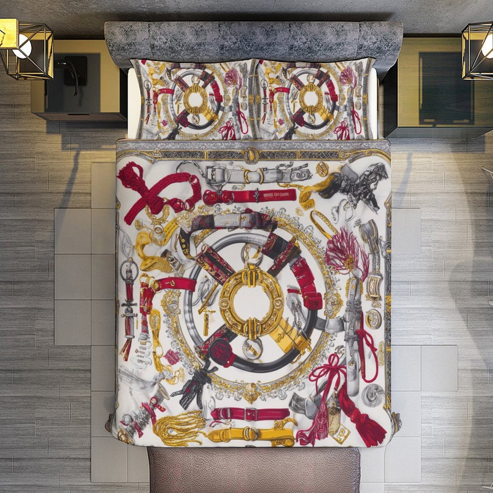 Custom Bedding Set Luxury Designer H Printing Horse Printing Quilt Cover Pillowcase 3Pcs set Pure Cotton Comfortable Bedding Set Bedroom Decoration H2