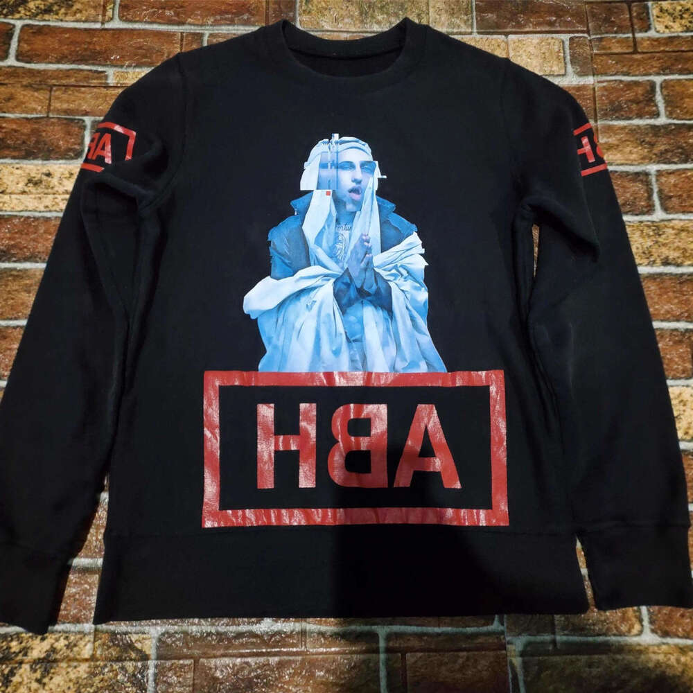 American Street Loose Style Unisex Character Dark Angel Print Letter Pattern Autumn Pullover Top