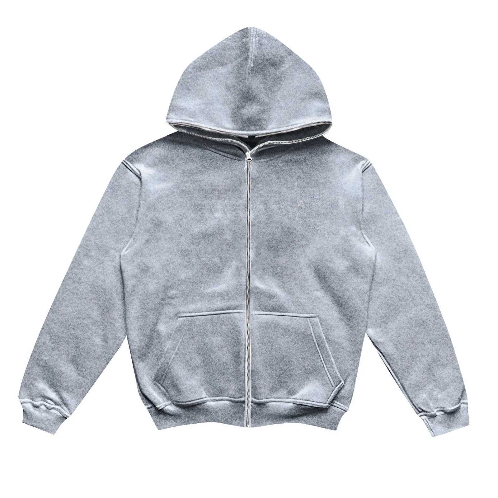 New Men and Women Light Version Zipper cardigan Hoodie with Velvet Loose Zipper Sweater AutumnWinter New Product for Men Y251028