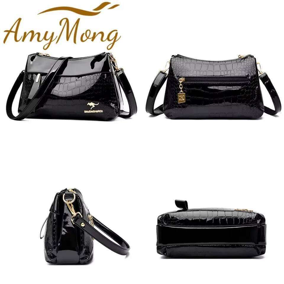 Designer Bags 3 Layers Women Handbag Purses Designer Patent Leather Shoulder Messenger Crossbody Bags For Female Vintage Sac A Main New Hot Selling