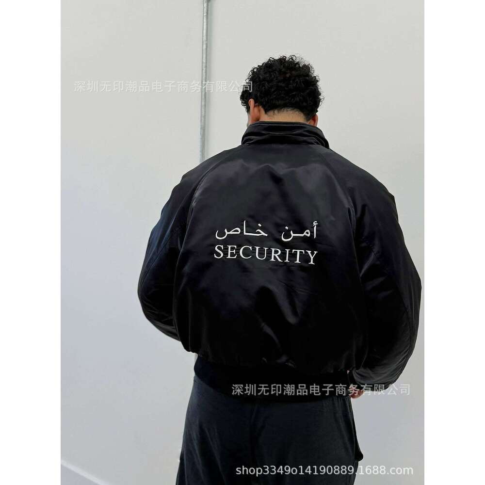 American Street Style Letter Embroidery Pattern Unisex Cool Winter Thickened Jacket