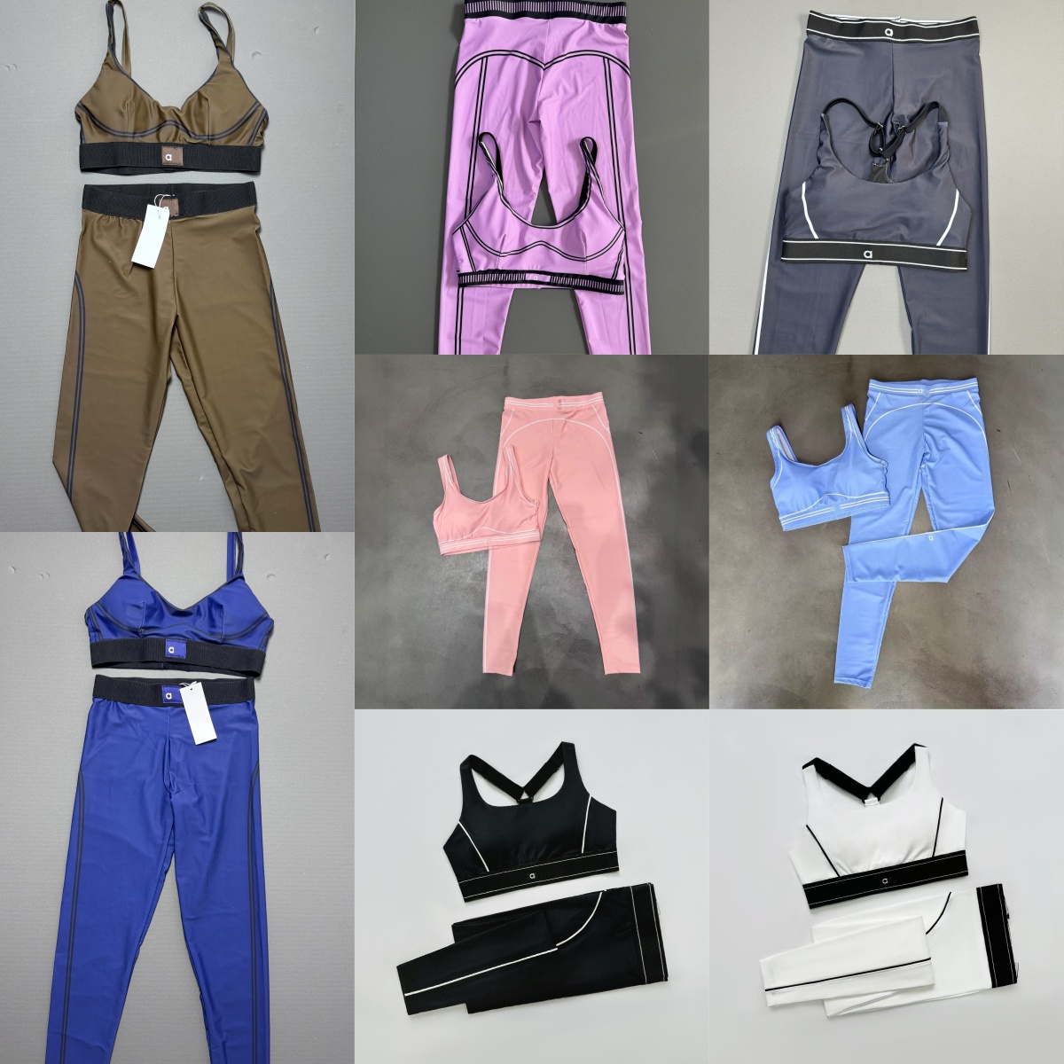 5A Yoga Set Seamless Tops Sports Heart Throb Bra+Leggings Workout Low Back Dance Yoga Outfits Summer Quick-Drying Women's Fitness Pilates Muse Suit