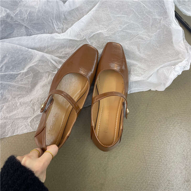 Korean Style Chic Single for Women 2025 Autumn and Dongdaemun Designer Shoe Minimalist Versatile Mary Jane Shoes