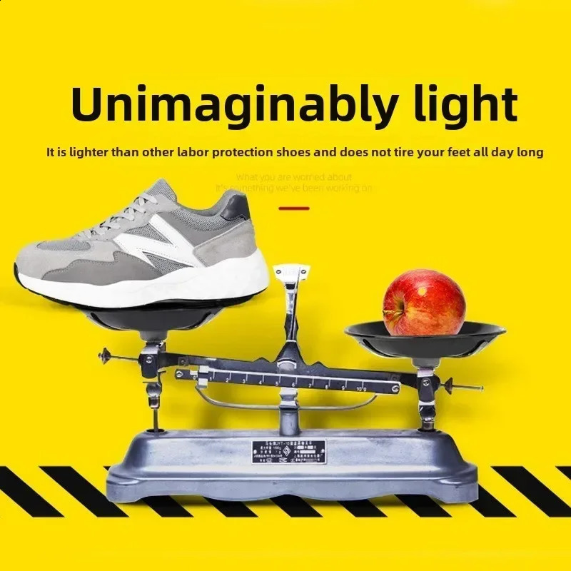 Mens anti smashing and piercing soft soled safety boots lightweight steel toe work shoes w251013