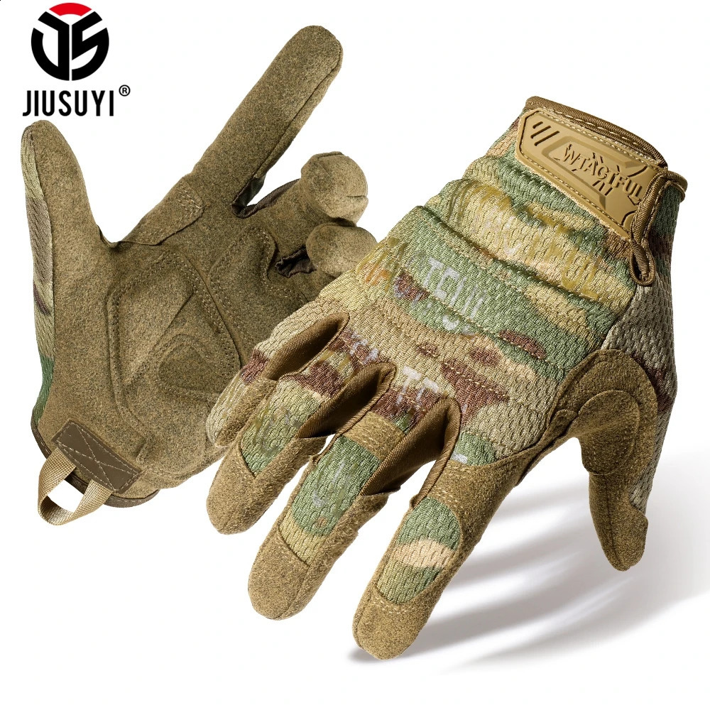 TouchScreen Tactical Gloves Camouflage Paintball Shooting Airsoft Combat Hunting Shockproof Full Finger Glove Bicycle Men Women 251027