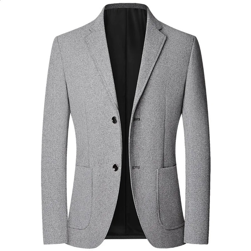Autumn Men Blazers Suits Jackets Business Casual Suit Wool Coats High Quality Male Slim Fit 251027